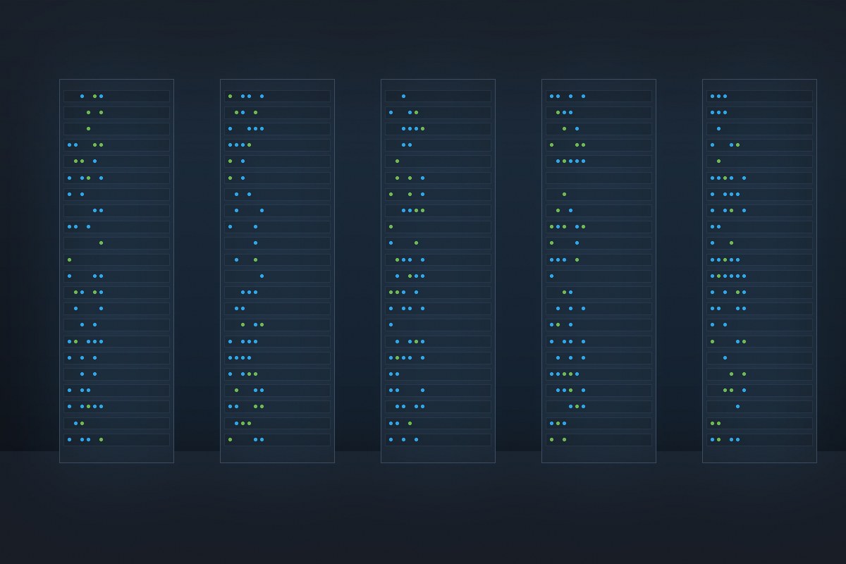 Visualizzazione della sala tecnica a servizio della control room